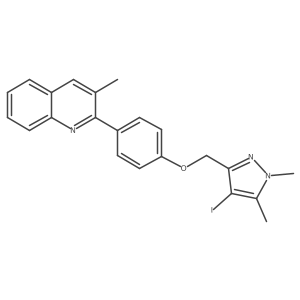 2-(4-((4-Iodo-1,5-dimethyl-1H-pyrazol-3-yl)methoxy)phenyl)-3-methylquinoline结构式