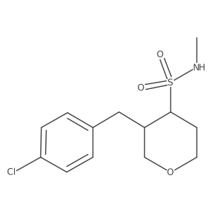 3-(4-chlorobenzyl)-N-methyltetrahydro-2H-pyran-4-sulfonamide Structure