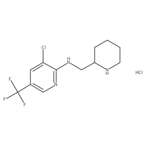 3-chloro-N-(piperidin-2-ylmethyl)-5-(trifluoromethyl)pyridin-2-amine hydrochloride结构式