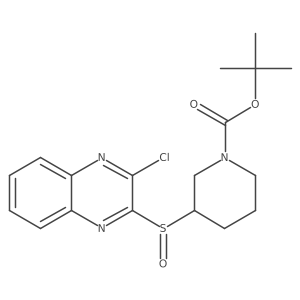 tert-Butyl 3-((3-chloroquinoxalin-2-yl)sulfinyl)piperidine-1-carboxylate结构式