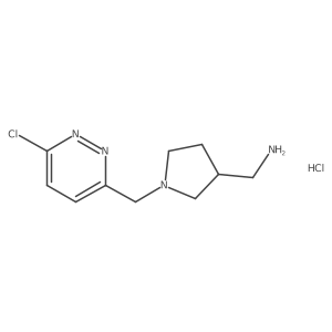 (1-((6-Chloropyridazin-3-yl)methyl)pyrrolidin-3-yl)methanamine hydrochloride Structure