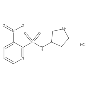 (R)-3-nitro-N-(pyrrolidin-3-yl)pyridine-2-sulfonamide hydrochloride Structure