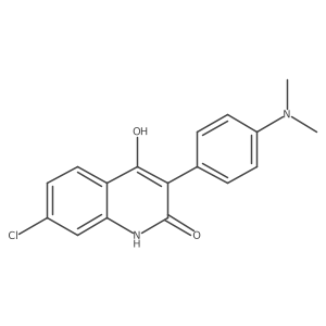 7-chloro-3-(4-dimethylaminophenyl)-4-hydroxy-2(1H)-quinolone结构式