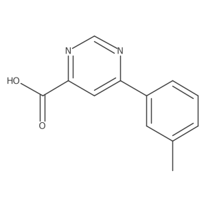 6-(3-Methylphenyl)pyrimidine-4-carboxylic acid Structure