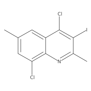 4,8-Dichloro-2,6-dimethyl-3-iodoquinoline结构式