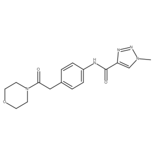 1-methyl-N-(4-(2-morpholino-2-oxoethyl)phenyl)-1H-1,2,3-triazole-4-carboxamide结构式