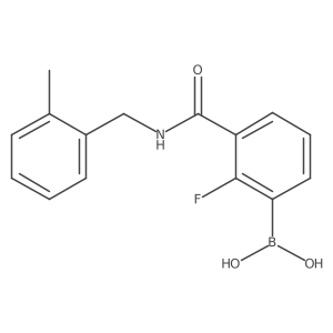 2-Fluoro-3-(2-methylbenzylcarbamoyl)benzeneboronic acid结构式