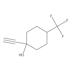 1-Ethynyl-4-(trifluoromethyl)cyclohexan-1-ol Structure