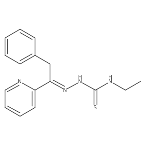 1-Ethyl-3-[(Z)-(2-phenyl-1-pyridin-2-ylethylidene)amino]thiourea Structure