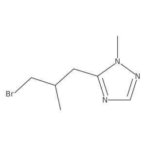 5-(3-bromo-2-methylpropyl)-1-methyl-1H-1,2,4-triazole结构式