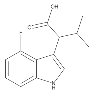 2-(4-fluoro-1H-indol-3-yl)-3-methylbutanoic acid结构式