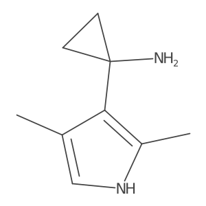 1-(2,4-dimethyl-1H-pyrrol-3-yl)cyclopropan-1-amine结构式