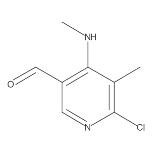 6-Chloro-5-methyl-4-(methylamino)nicotinaldehyde结构式