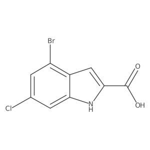 4-bromo-6-chloro-1H-indole-2-carboxylic acid Structure