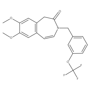 7,8-dimethoxy-3-[3-(trifluoromethoxy)benzyl]-1,3-dihydro-2H-3-benzazepin-2-one结构式