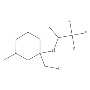 1-(Iodomethyl)-3-methyl-1-[(1,1,1-trifluoropropan-2-yl)oxy]cyclohexane Structure