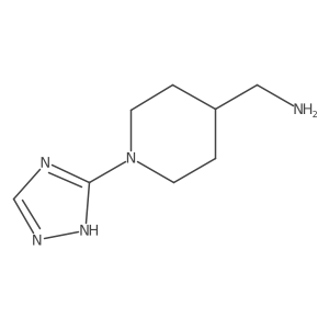 [1-(1H-1,2,4-triazol-5-yl)piperidin-4-yl]methanamine结构式