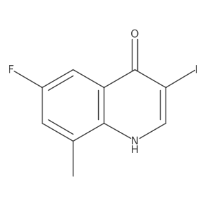 6-Fluoro-3-iodo-8-methylquinolin-4-ol结构式