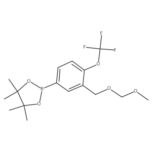 2-(3-((Methoxymethoxy)methyl)-4-(trifluoromethoxy)phenyl)-4,4,5,5-tetramethyl-1,3,2-dioxaborolane结构式
