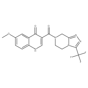 (4-hydroxy-6-methoxyquinolin-3-yl)[3-(trifluoromethyl)-5,6-dihydro[1,2,4]triazolo[4,3-a]pyrazin-7(8H)-yl]methanone结构式