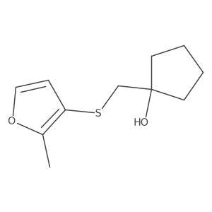 1-{[(2-Methylfuran-3-yl)sulfanyl]methyl}cyclopentan-1-ol结构式