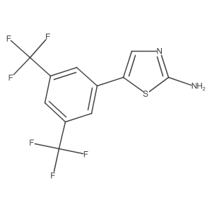 5-(3,5-Bis(trifluoromethyl)phenyl)thiazol-2-amine结构式
