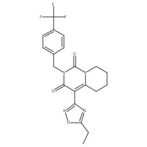 4-(5-ethyl-1,2,4-oxadiazol-3-yl)-2-{[4-(trifluoromethyl)phenyl]methyl}-1H,2H,3H,5H,6H,7H,8H-pyrido[1,2-c]pyrimidine-1,3-dione Structure