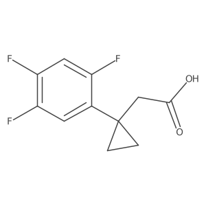 2-[1-(2,4,5-Trifluorophenyl)cyclopropyl]acetic acid结构式