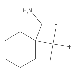 [1-(1,1-Difluoroethyl)cyclohexyl]methanamine结构式