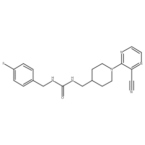 1-((1-(3-Cyanopyrazin-2-yl)piperidin-4-yl)methyl)-3-(4-fluorobenzyl)urea Structure