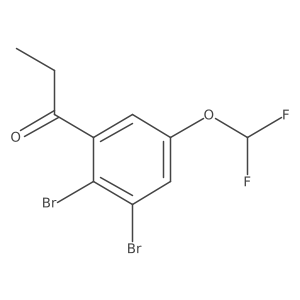 2',3'-Dibromo-5'-(difluoromethoxy)propiophenone结构式