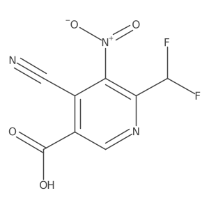 4-Cyano-6-(difluoromethyl)-5-nitronicotinic acid Structure