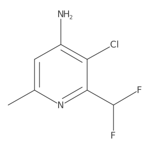 3-Chloro-2-(difluoromethyl)-6-methylpyridin-4-amine结构式