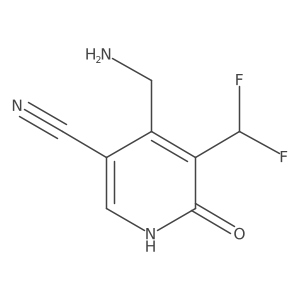4-(Aminomethyl)-5-(difluoromethyl)-6-hydroxynicotinonitrile结构式