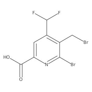 6-Bromo-5-(bromomethyl)-4-(difluoromethyl)picolinic acid Structure