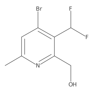 4-Bromo-3-(difluoromethyl)-6-methylpyridine-2-methanol结构式