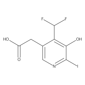 2-(4-(Difluoromethyl)-5-hydroxy-6-iodopyridin-3-yl)acetic acid结构式