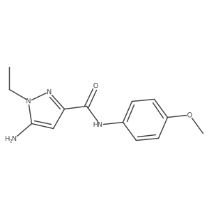 5-amino-1-ethyl-N-(4-methoxyphenyl)-1H-pyrazole-3-carboxamide结构式
