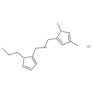 1-(1,3-dimethyl-1H-pyrazol-5-yl)-N-{[1-(2-fluoroethyl)-1H-pyrazol-5-yl]methyl}methanamine Structure