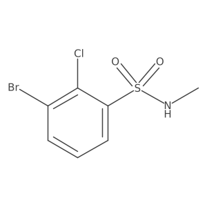 3-Bromo-2-chloro-N-methylbenzene-1-sulfonamide Structure
