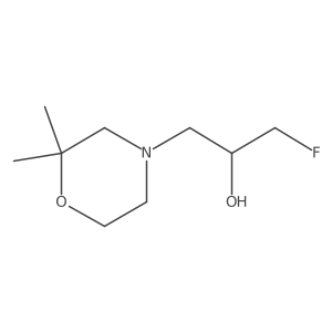 1-(2,2-Dimethylmorpholin-4-yl)-3-fluoropropan-2-ol结构式