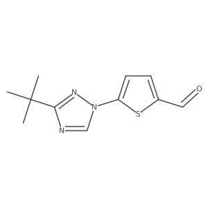 5-(3-tert-butyl-1H-1,2,4-triazol-1-yl)thiophene-2-carbaldehyde Structure