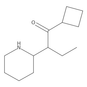 1-Cyclobutyl-2-(piperidin-2-yl)butan-1-one Structure