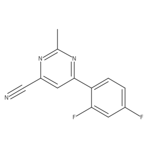 6-(2,4-Difluorophenyl)-2-methylpyrimidine-4-carbonitrile Structure