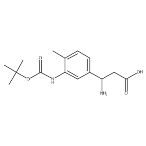 3-Amino-3-(3-{[(tert-butoxy)carbonyl]amino}-4-methylphenyl)propanoic acid结构式