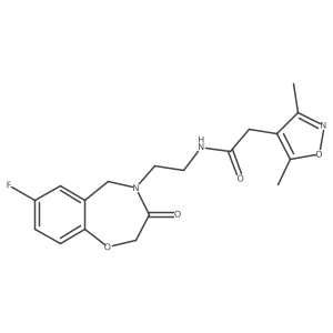 2-(3,5-dimethylisoxazol-4-yl)-N-(2-(7-fluoro-3-oxo-2,3-dihydrobenzo[f][1,4]oxazepin-4(5H)-yl)ethyl)acetamide Structure