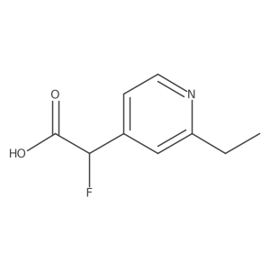 2-(2-Ethylpyridin-4-yl)-2-fluoroacetic acid Structure