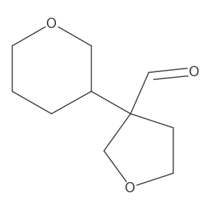 3-(Oxan-3-yl)oxolane-3-carbaldehyde结构式