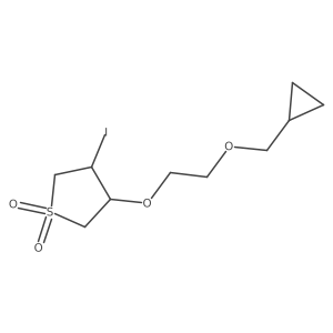 3-[2-(Cyclopropylmethoxy)ethoxy]-4-iodo-1lambda6-thiolane-1,1-dione结构式