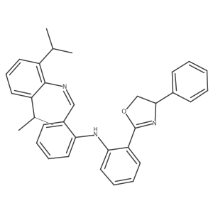 (S,E)-2,6-Diisopropyl-N-(2-((2-(4-phenyl-4,5-dihydrooxazol-2-yl)phenyl)amino)benzylidene)aniline结构式
